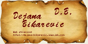 Dejana Bikarević vizit kartica